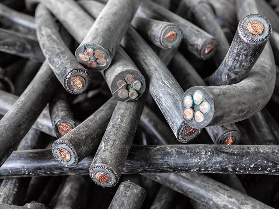 Electric wires scraps